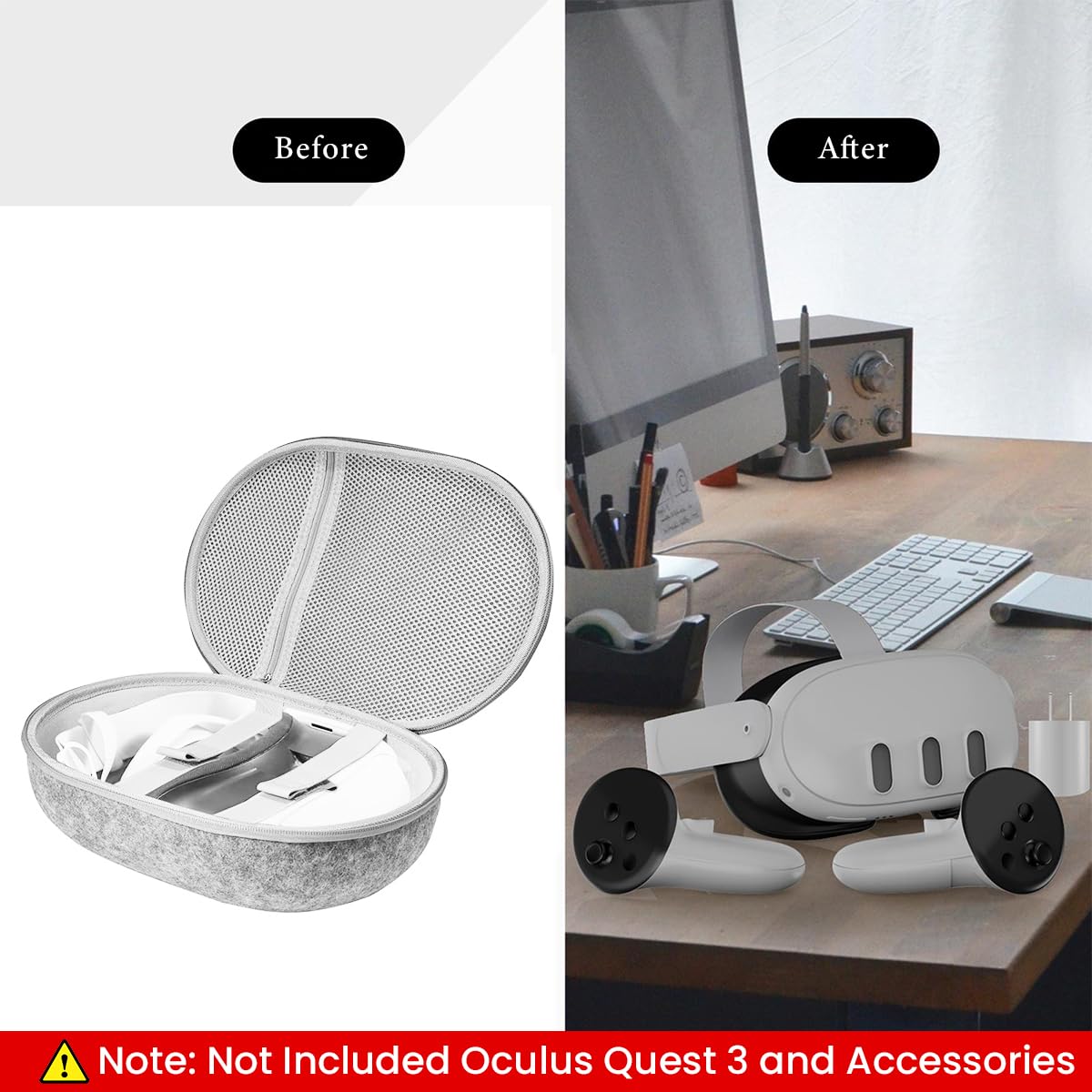 Verilux Carry Bag for Oculus Quest 3, Anti-Scratch Travel Case Bag for Oculus Quest 3 Accessories Bag for Oculus Quest 3 Handle Bag Travel Case with Handstrap for Oculus Quest 3 VR Gaming Headset Verilux Carry Bag for Oculus Quest 3, Anti-Scratch Travel Case Bag for Oculus Quest 3 Accessories Bag for Oculus Quest 3 Handle Bag Travel Case with Handstrap for Oculus Quest 3 VR Gaming Headset